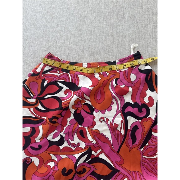 Vintage 100% Silk Skirt Women's 4 Lined A Line Fit & Flare Y2k 90s 60s 70s Retro - Picture 8 of 9